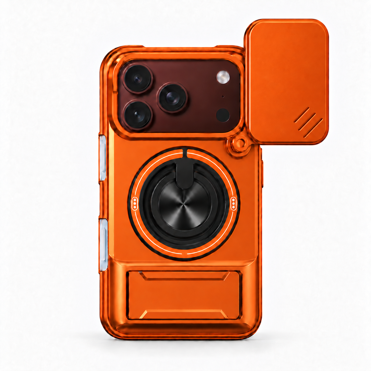 Premium iPhone Case Heavy Duty Rugged Armor Magnetic Ring Stand Slide Camera Protection Foldable Stand Cover Shockproof Tough Durable Protective Phone Case