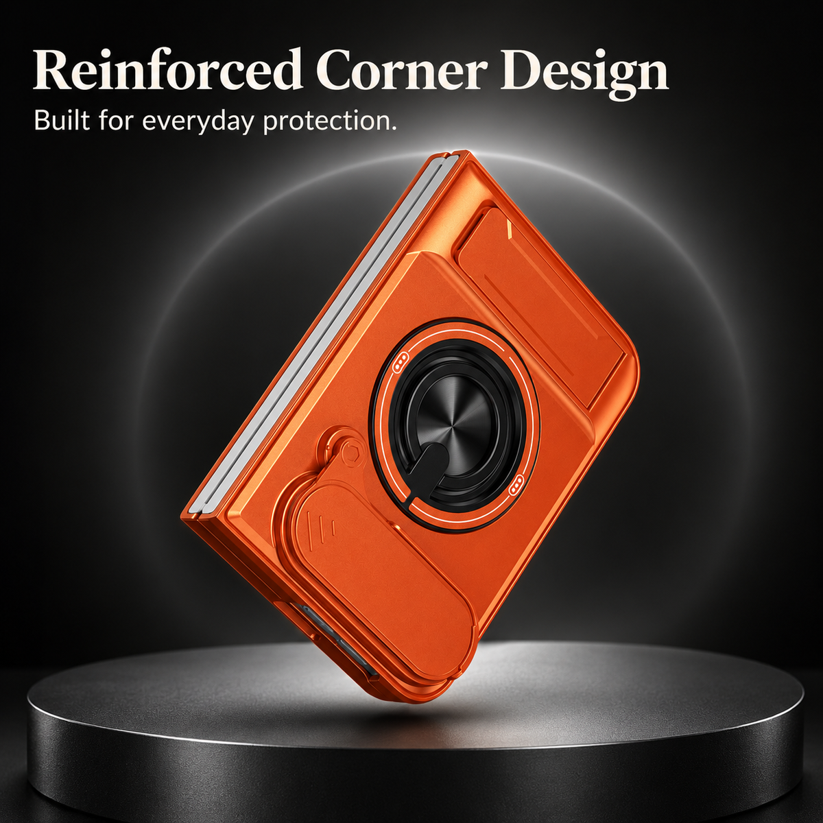 Premium iPhone Case Heavy Duty Rugged Armor Magnetic Ring Stand Slide Camera Protection Foldable Stand Cover Shockproof Tough Durable Protective Phone Case
