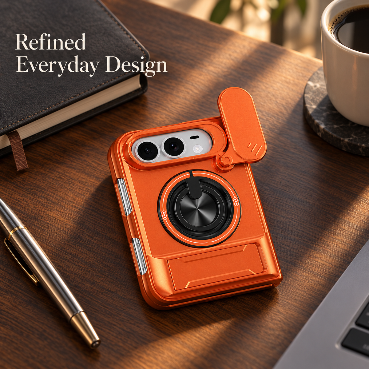 Premium iPhone Case Heavy Duty Rugged Armor Magnetic Ring Stand Slide Camera Protection Foldable Stand Cover Shockproof Tough Durable Protective Phone Case