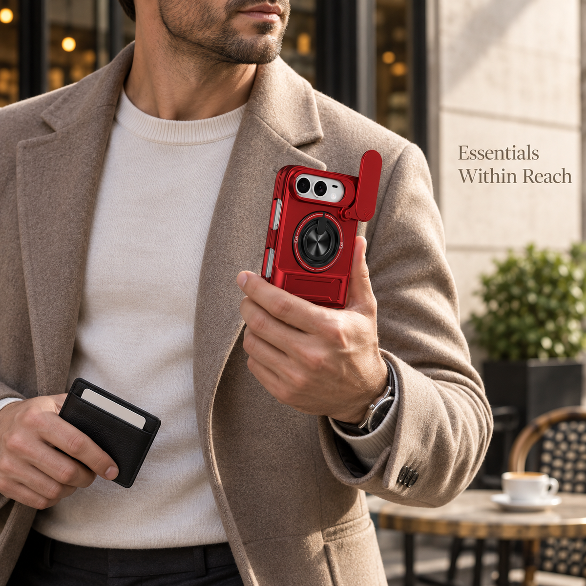 Premium iPhone Case Heavy Duty Rugged Armor Magnetic Ring Stand Slide Camera Protection Foldable Stand Cover Shockproof Tough Durable Protective Phone Case