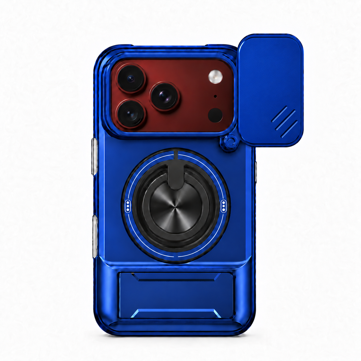 Premium iPhone Case Heavy Duty Rugged Armor Magnetic Ring Stand Slide Camera Protection Foldable Stand Cover Shockproof Tough Durable Protective Phone Case