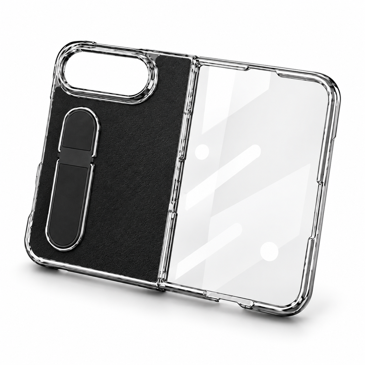 Premium iPhone Case Hidden Bar Folding Stand Foldable Cover Full Protection Shockproof Sweat Resistant Non Slip Slim Durable Protective Phone Cover Case