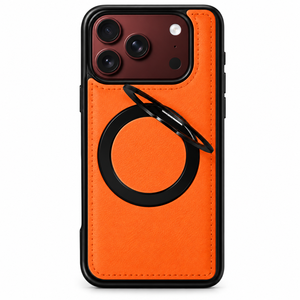 Premium iPhone Case Hinge Protection MagSafe Magnetic Wireless Charging 360 Rotating Ring Holder Shockproof Slim Durable Protective Tough Phone Cover Case
