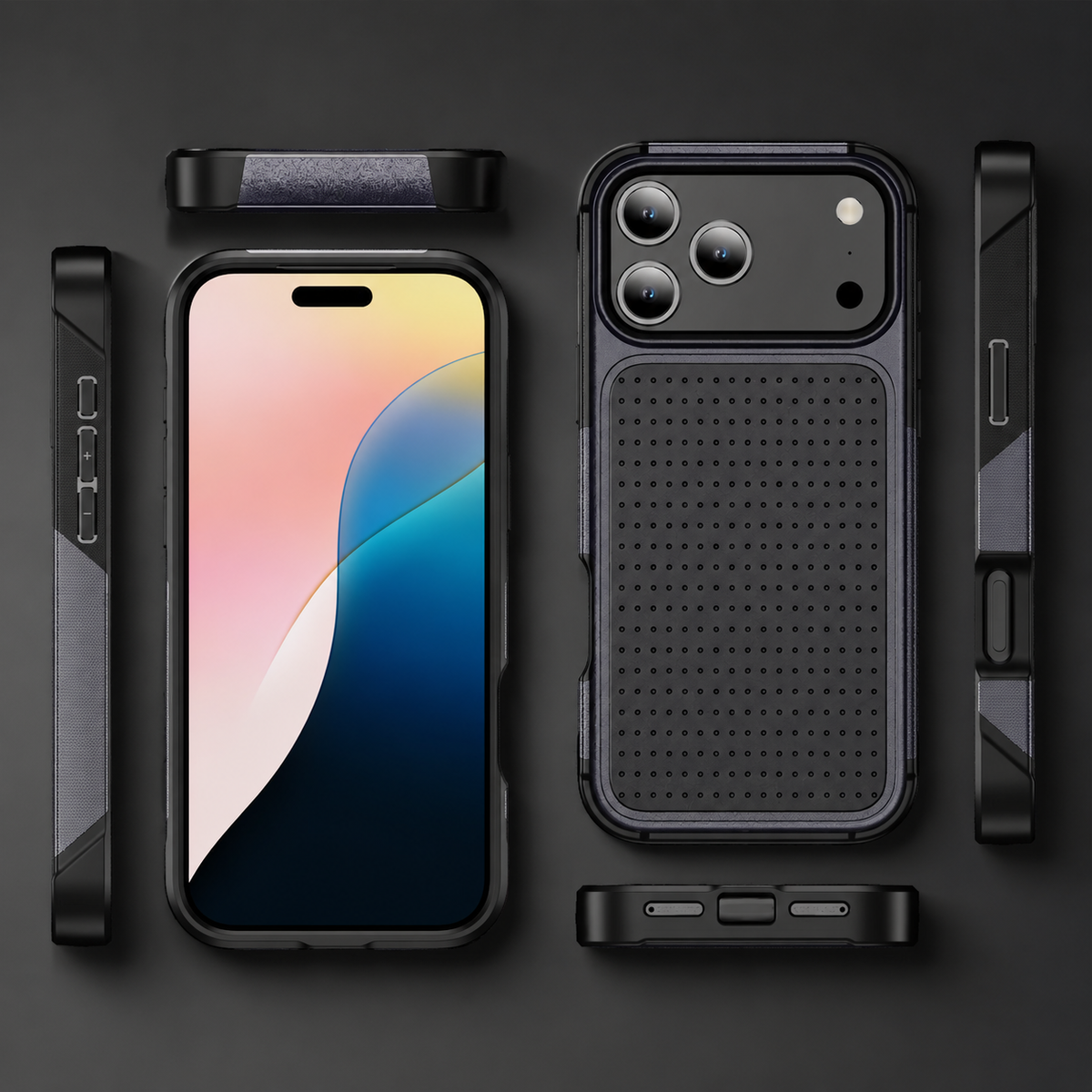 Premium iPhone Case — Hybrid Armor Shockproof Magnetic Wallet Cover with Built-In Stand, Non-Slip Grip, Rugged Protective Design and Card Storage