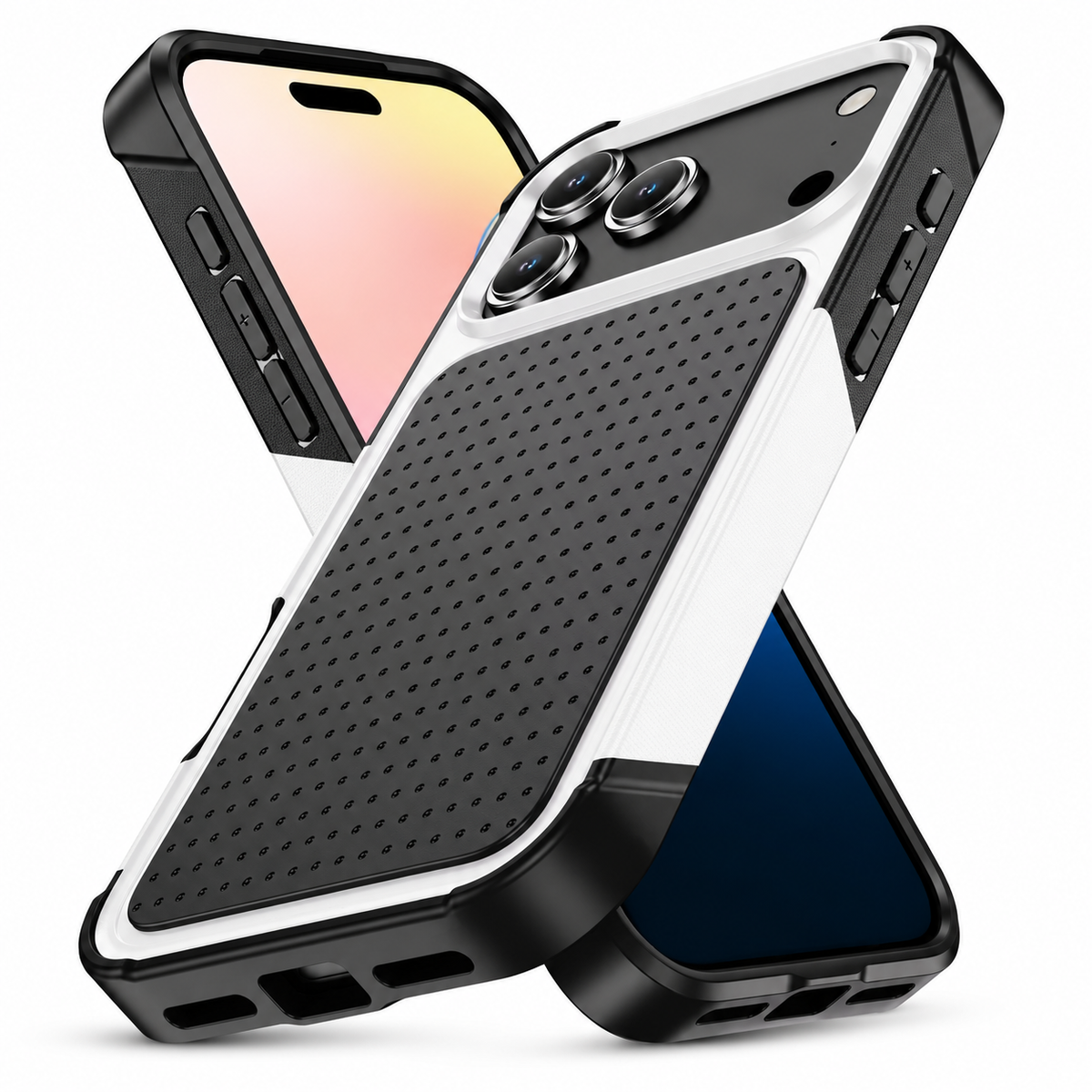 Premium iPhone Case — Hybrid Armor Shockproof Magnetic Wallet Cover with Built-In Stand, Non-Slip Grip, Rugged Protective Design and Card Storage