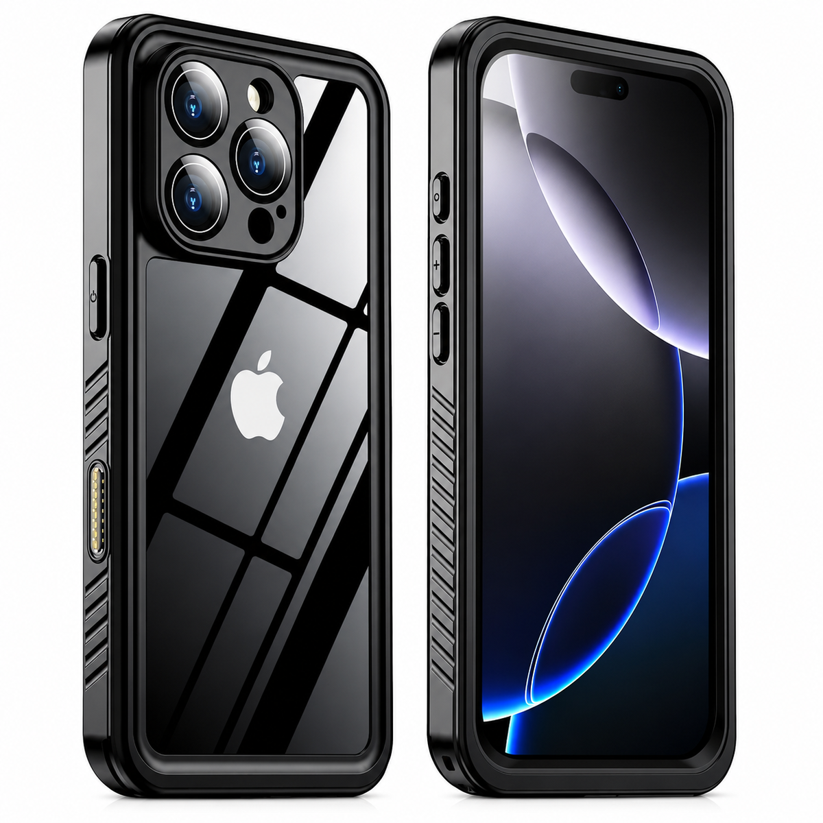 Premium iPhone Case IP68 Waterproof Magnetic Full Body Screen Protector Shockproof Dustproof MagSafe Compatible Non Slip Rugged Protective Cover Secure