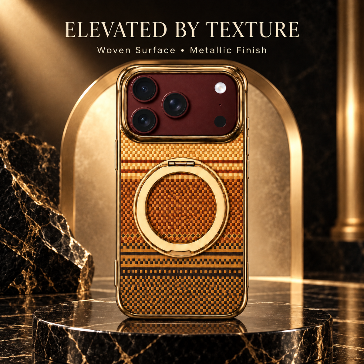 Premium iPhone Case Kevlar Magnetic Holder 360 Rotating Stand MagSafe Foldable Stand Cover Business Shockproof Slim Non Slip Durable Protective Phone Shell Case