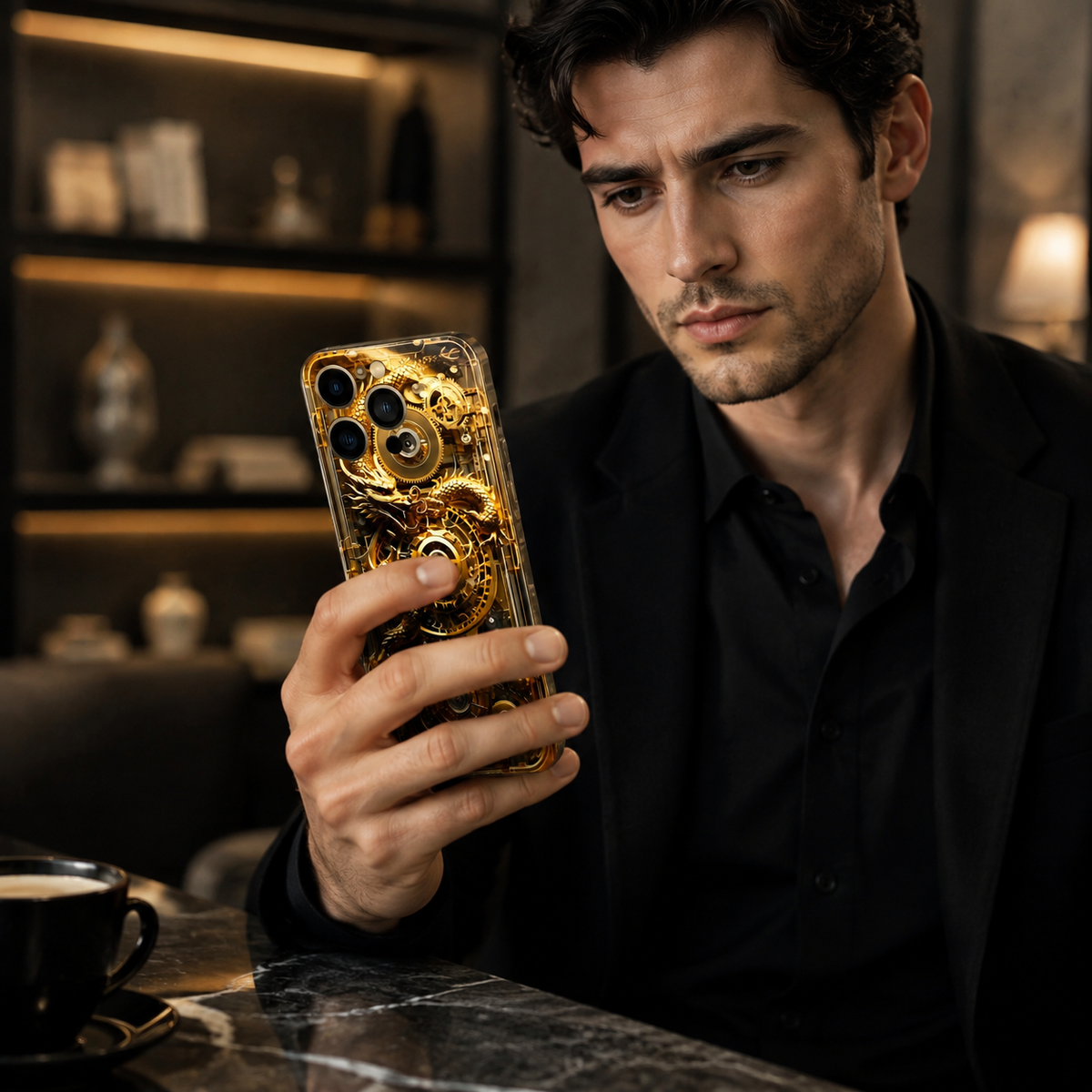 Premium iPhone Case LED Luminous Sound Reactive Tempered Glass Camera Protection Shockproof Protective Cover Slim Full Coverage Decorative Design Look