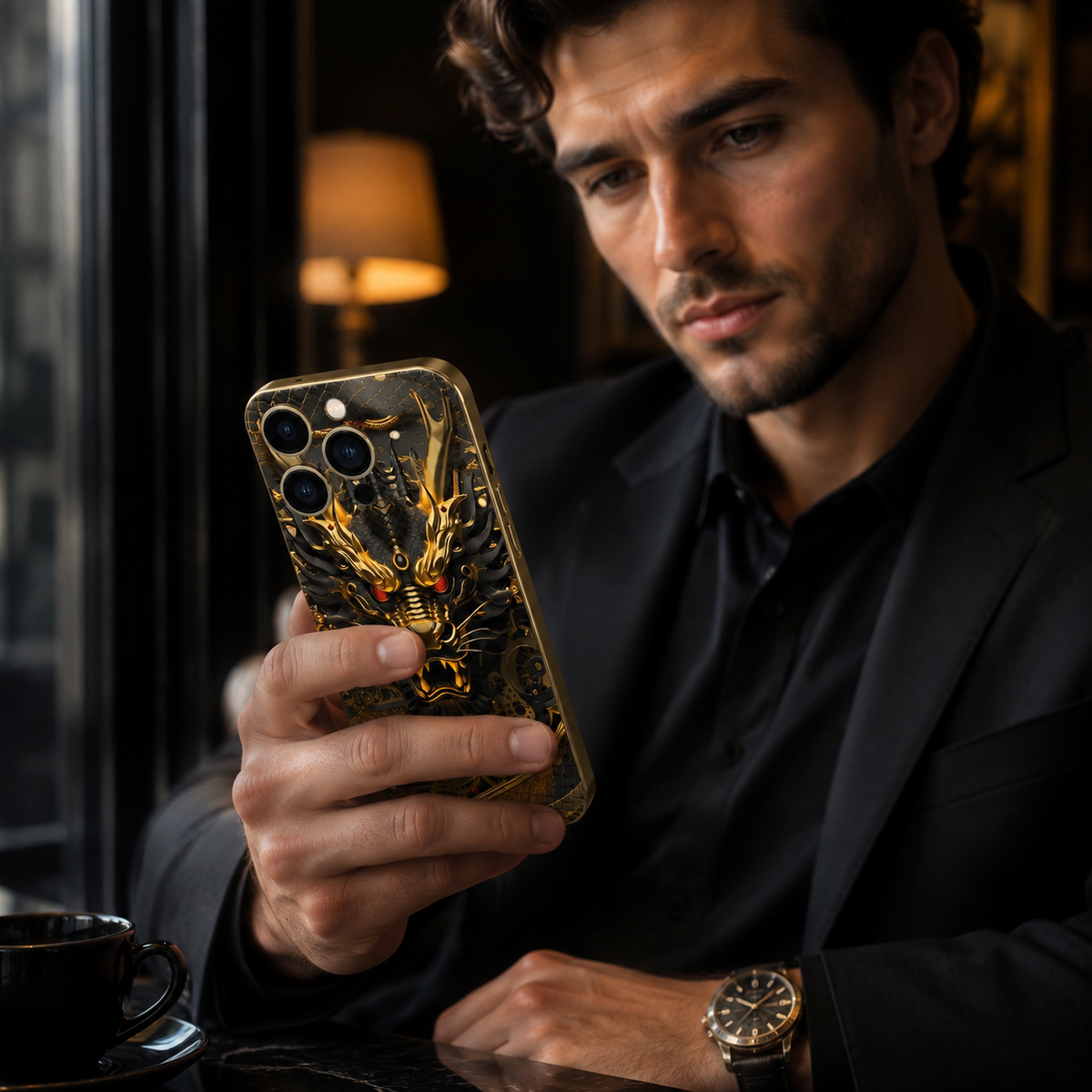 Premium iPhone Case LED Luminous Sound Reactive Tempered Glass Camera Protection Shockproof Protective Cover Slim Full Coverage Decorative Design Look