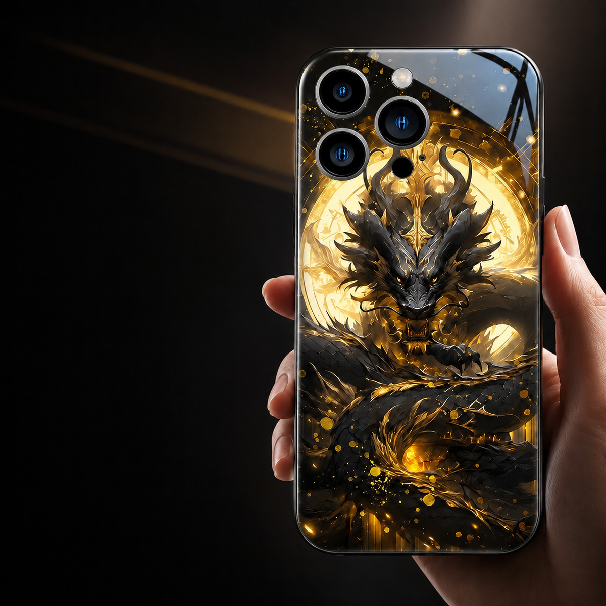 Premium iPhone Case LED Luminous Sound Reactive Tempered Glass Camera Protection Shockproof Protective Cover Slim Full Coverage Decorative Design Look