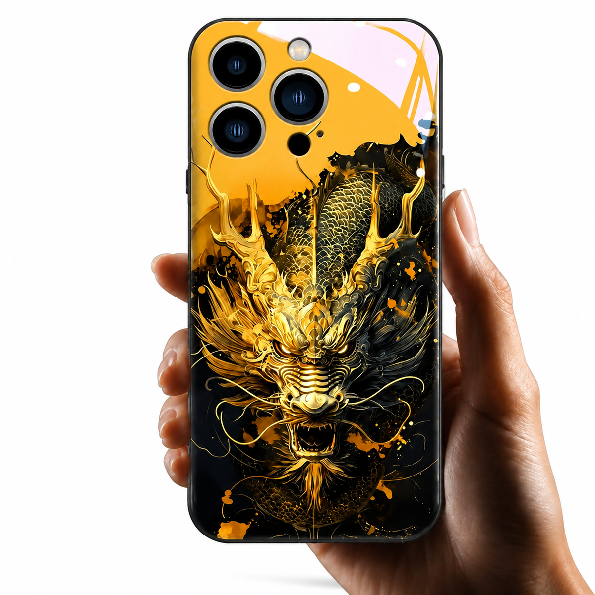 Premium iPhone Case LED Luminous Sound Reactive Tempered Glass Camera Protection Shockproof Protective Cover Slim Full Coverage Decorative Design Look