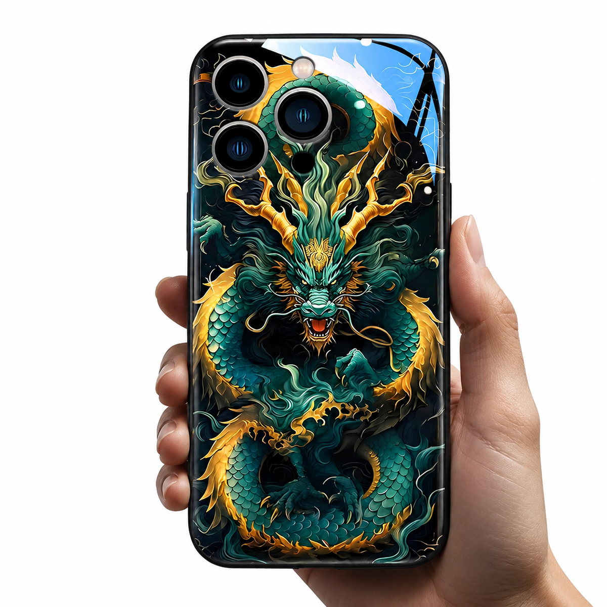 Premium iPhone Case LED Luminous Sound Reactive Tempered Glass Camera Protection Shockproof Protective Cover Slim Full Coverage Decorative Design Look