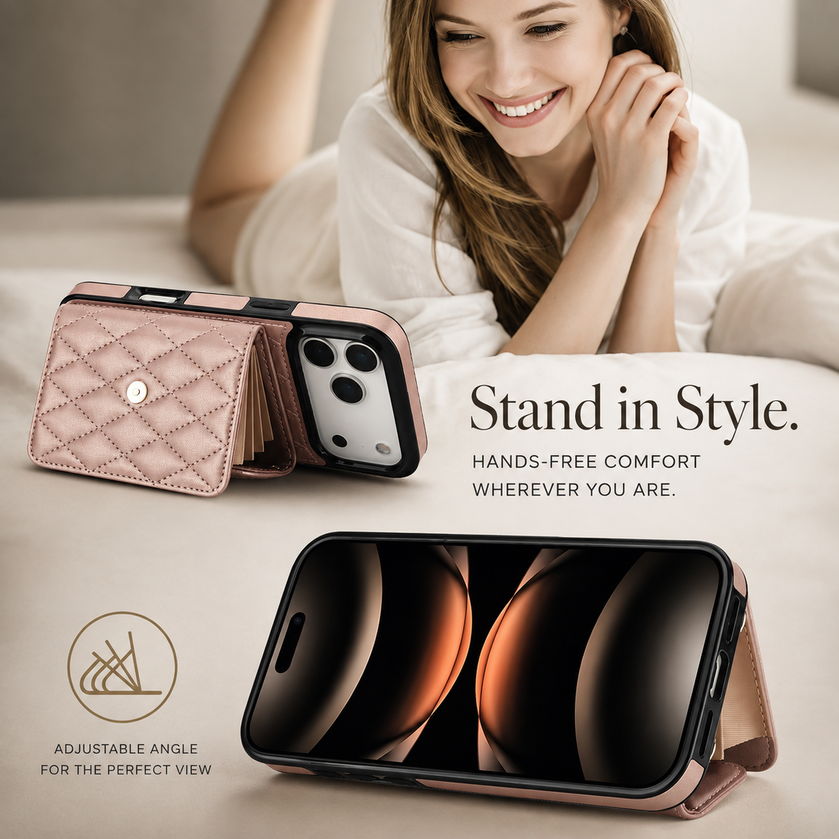 Premium iPhone Case Leather Crossbody Wallet Card Holder Coin Pocket Wrist Shoulder Strap Shockproof Non Slip Full Coverage Portable Protective Design