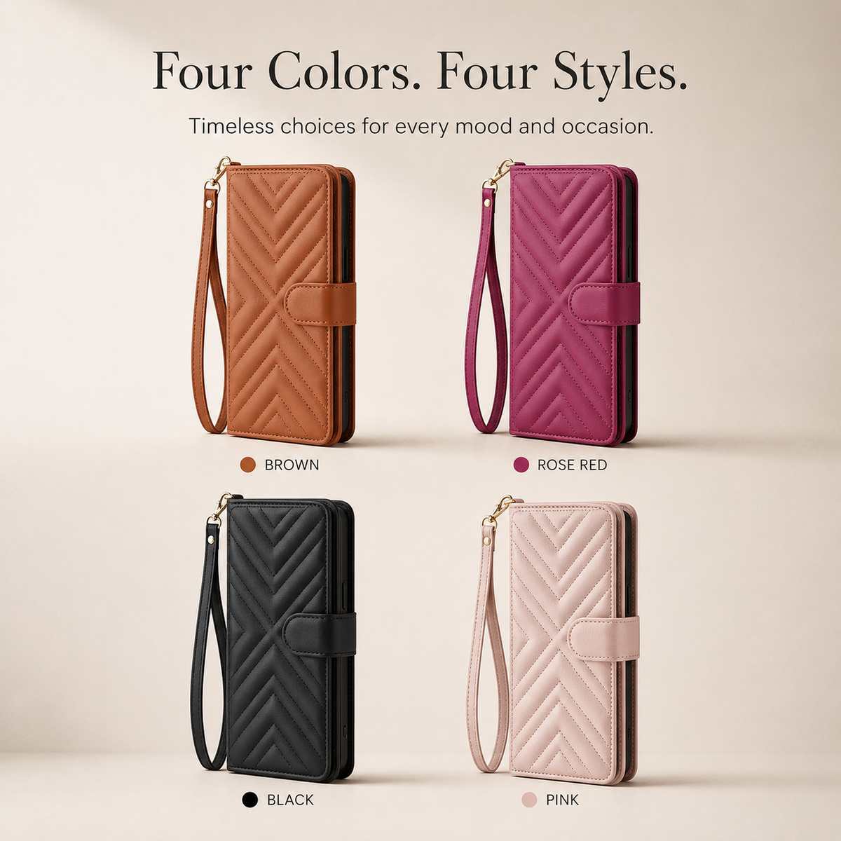 Premium iPhone Case Leather Flip Wallet Card Holder Shockproof Durable Cover Magnetic Closure Full Body Protection Slim Stand Design Scratch Resistant