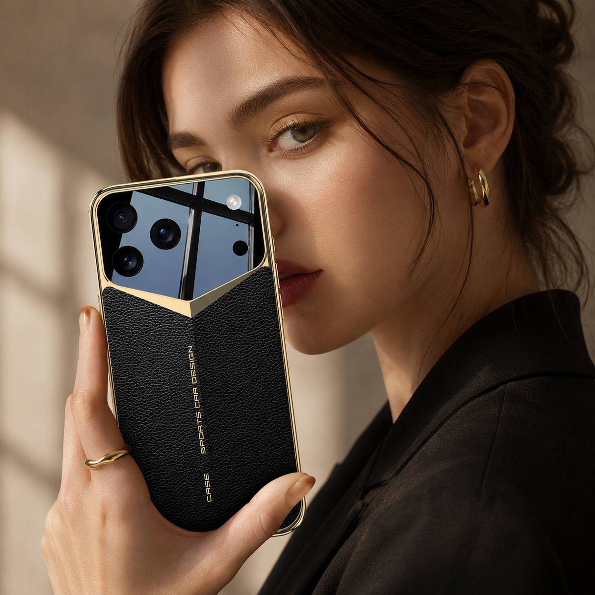 Premium iPhone Case Leather Hard Shell Camera Lens Protection Shockproof Anti Scratch Anti Fingerprint Non Slip Electroplated Slim Dustproof Protective Cover
