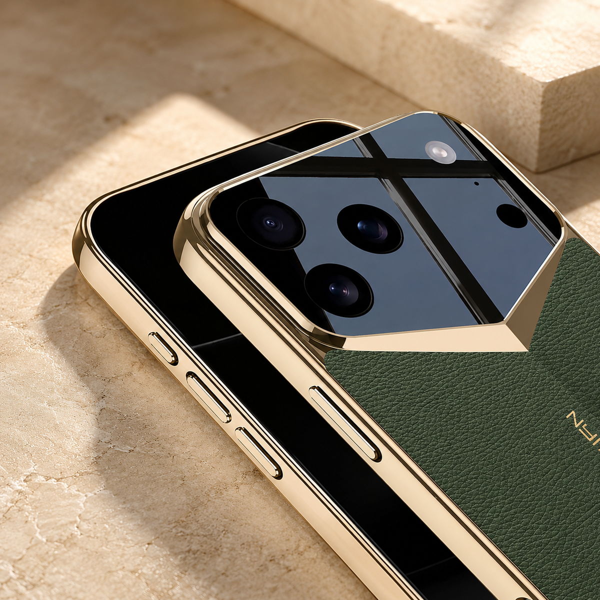 Premium iPhone Case Leather Hard Shell Camera Lens Protection Shockproof Anti Scratch Anti Fingerprint Non Slip Electroplated Slim Dustproof Protective Cover
