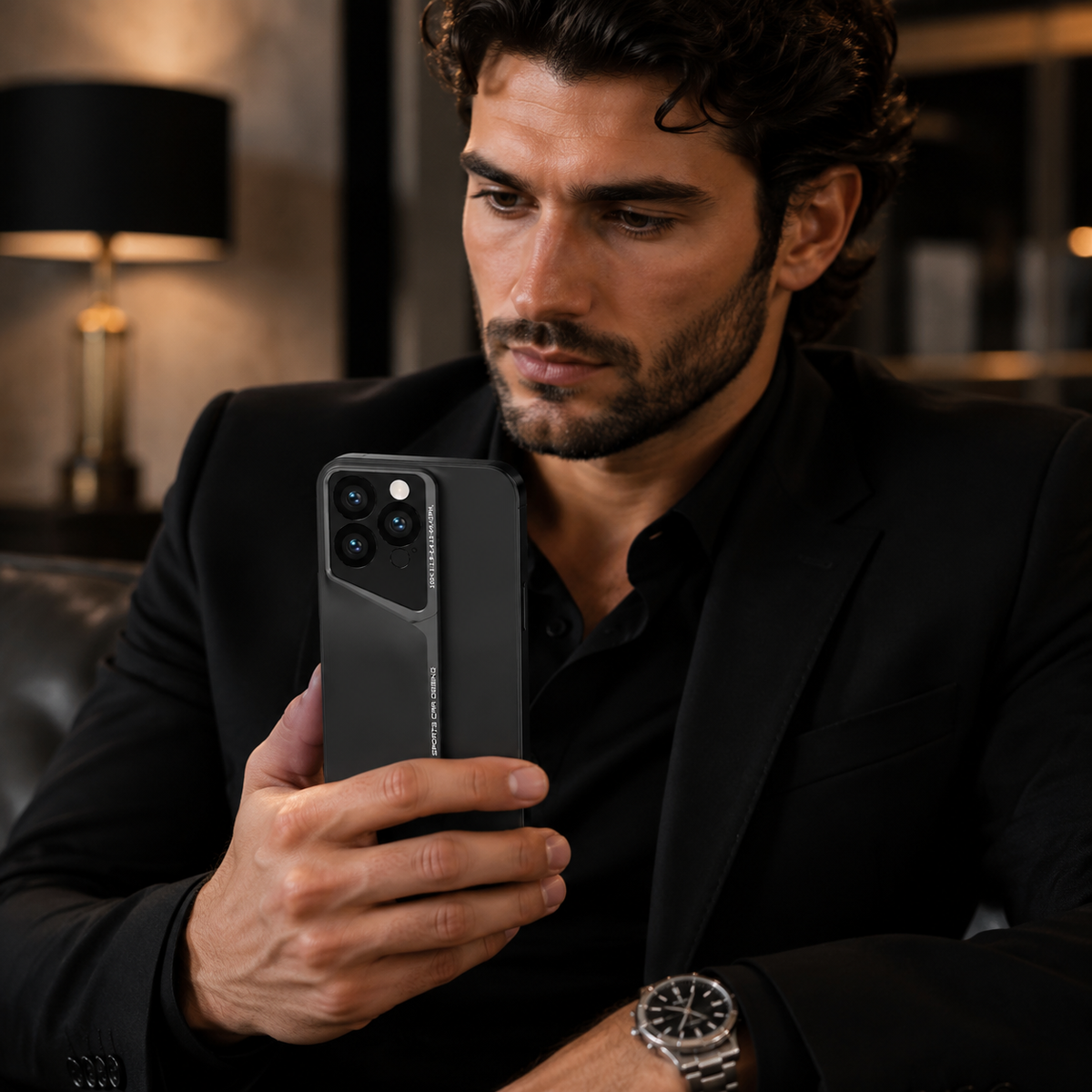 Premium iPhone Case Leather Magnetic Car Mount TPU Cover Shockproof Slim Anti Scratch Non Slip Protective Frame Full Coverage Everyday Protection Case