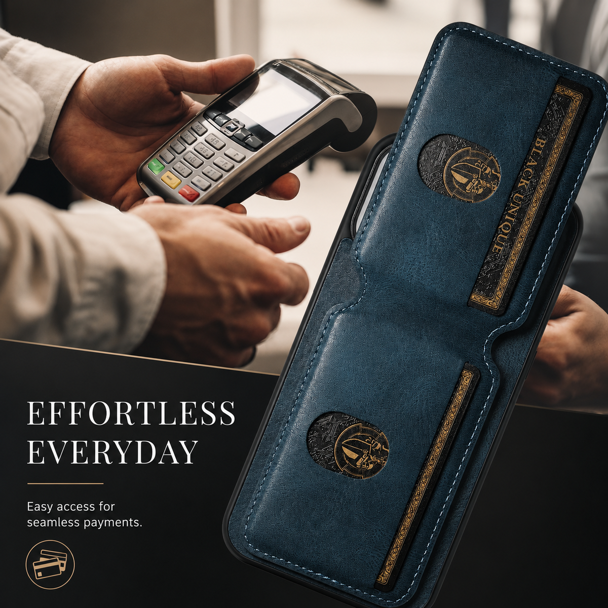 Premium iPhone Case Leather Wallet Card Holder Magnetic Closure Pocket Cover Full Coverage Anti Scratch Non Slip Slim Protective Design