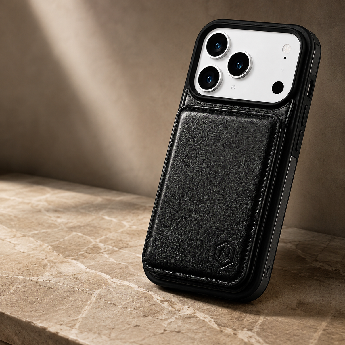 Premium iPhone Case Leather Wallet Card Holder Shockproof Protective Cover Business Slim Anti Scratch Non Slip Full Coverage Card Storage Case
