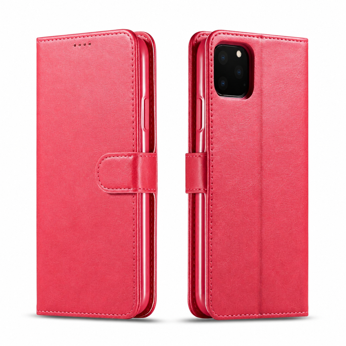 Premium iPhone Case Leather Wallet Flip Cover Card Holder Magnetic Closure Shockproof Full Body Camera Lens Protection Slim Elegant Design