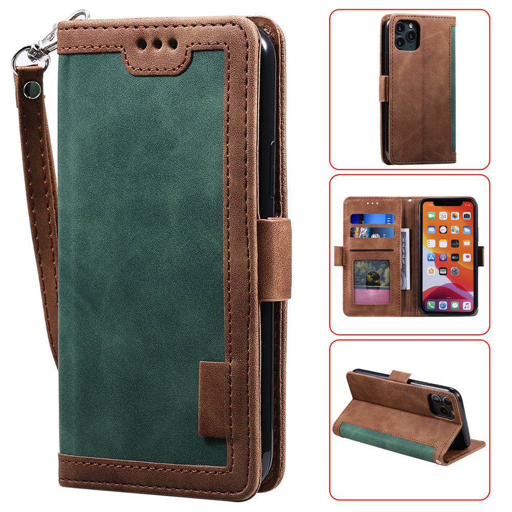 Premium iPhone Case Leather Wallet Flip Cover Card Slots Magnetic Closure Shockproof Full Body Protection Stand Function Slim Elegant Design Daily Use