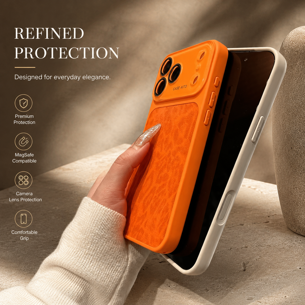 Premium iPhone Case Leopard Print Matte Shockproof Protective Cover Large Window Camera Lens Protection Anti Scratch Non Slip Lightweight Full Coverage Case