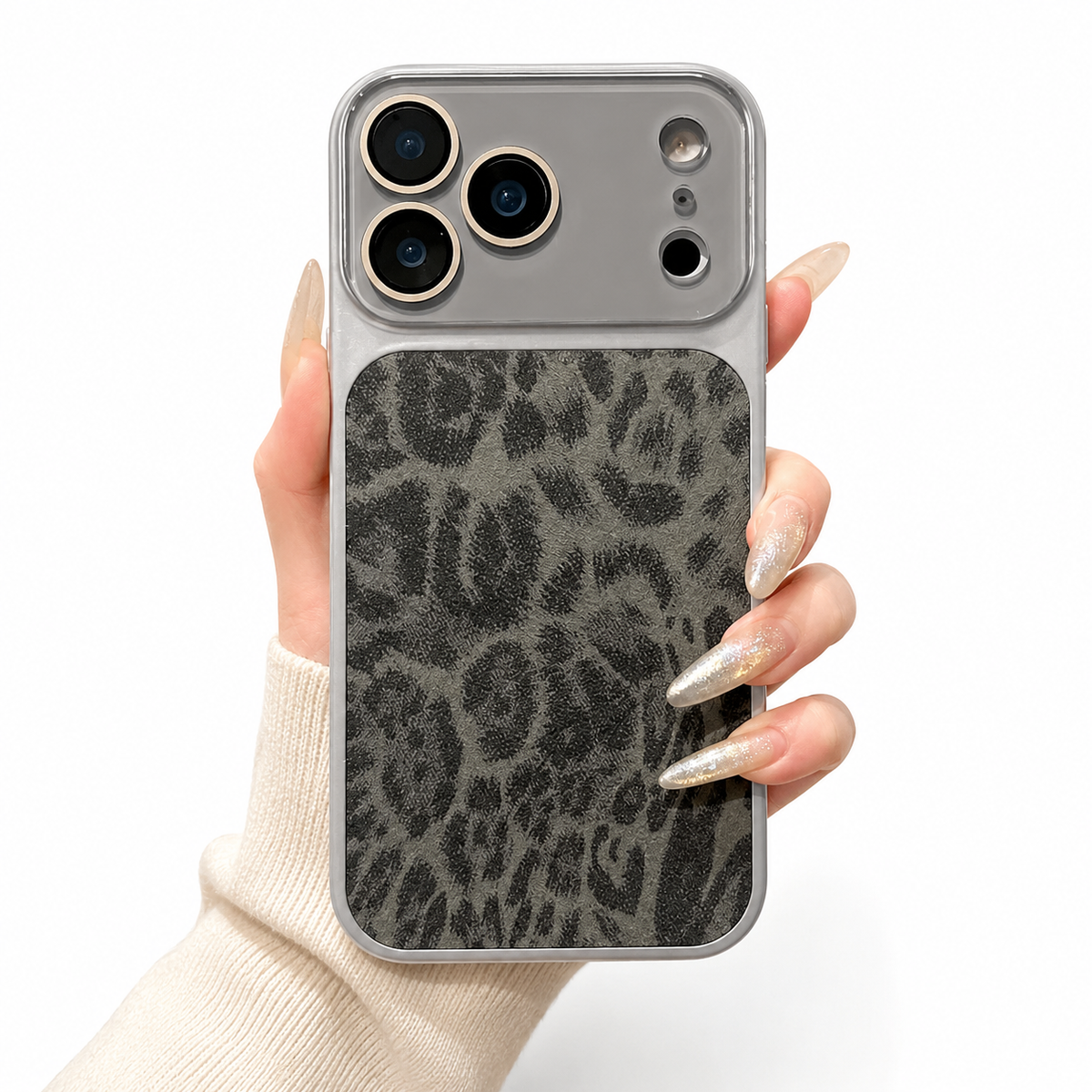 Premium iPhone Case Leopard Print Matte Shockproof Protective Cover Large Window Camera Lens Protection Anti Scratch Non Slip Lightweight Full Coverage Case