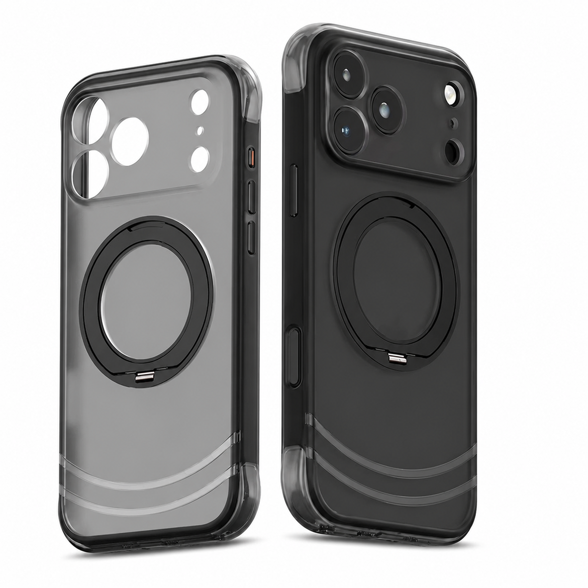 Premium iPhone Case Luxury 360 Rotating Magnetic Kickstand Skin Feel MagSafe AI Key Cover Shockproof Slim Fit Anti Drop Non Slip Durable Protective Phone Case