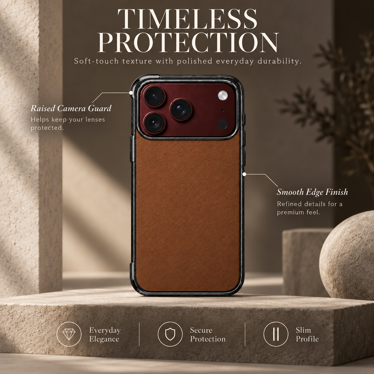 Premium iPhone Case Luxury Business Vegan Leather Sheepskin Foldable Cover Matte Shockproof Full Protection Slim Non Slip Durable Protective Phone Case