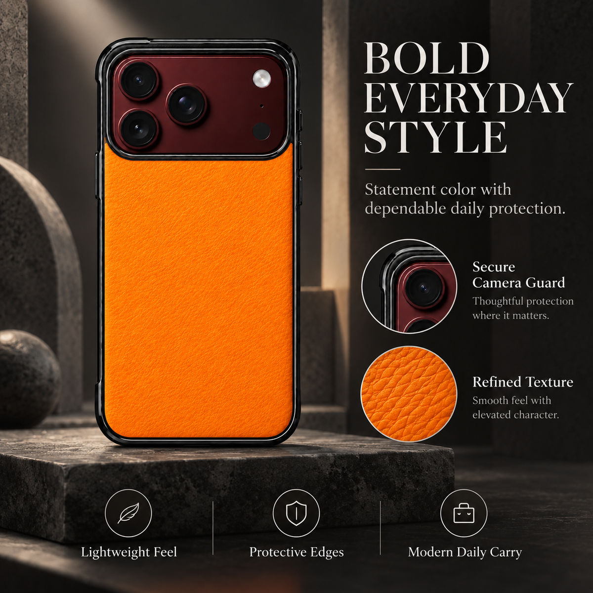 Premium iPhone Case Luxury Business Vegan Leather Sheepskin Foldable Cover Matte Shockproof Full Protection Slim Non Slip Durable Protective Phone Case
