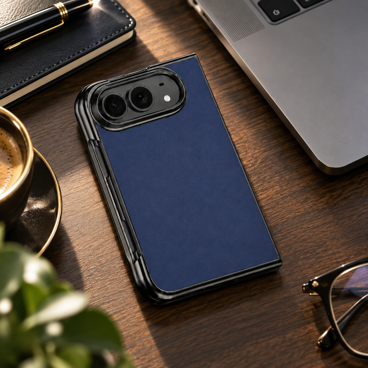 Premium iPhone Case Luxury Business Vegan Leather Sheepskin Foldable Cover Matte Shockproof Full Protection Slim Non Slip Durable Protective Phone Case