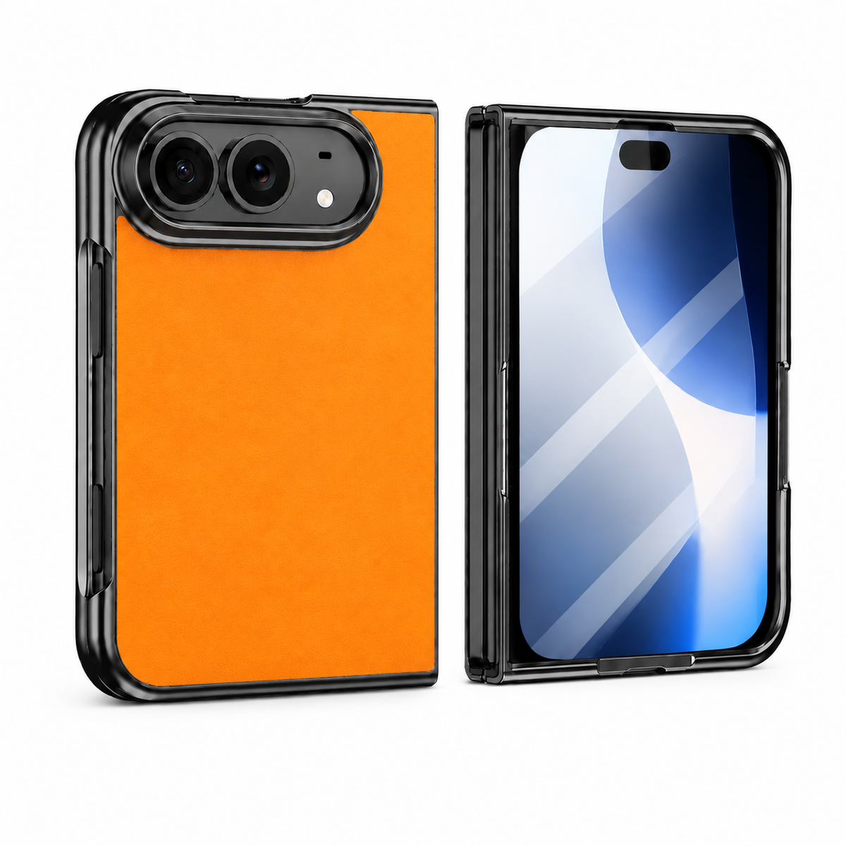 Premium iPhone Case Luxury Business Vegan Leather Sheepskin Foldable Cover Matte Shockproof Full Protection Slim Non Slip Durable Protective Phone Case