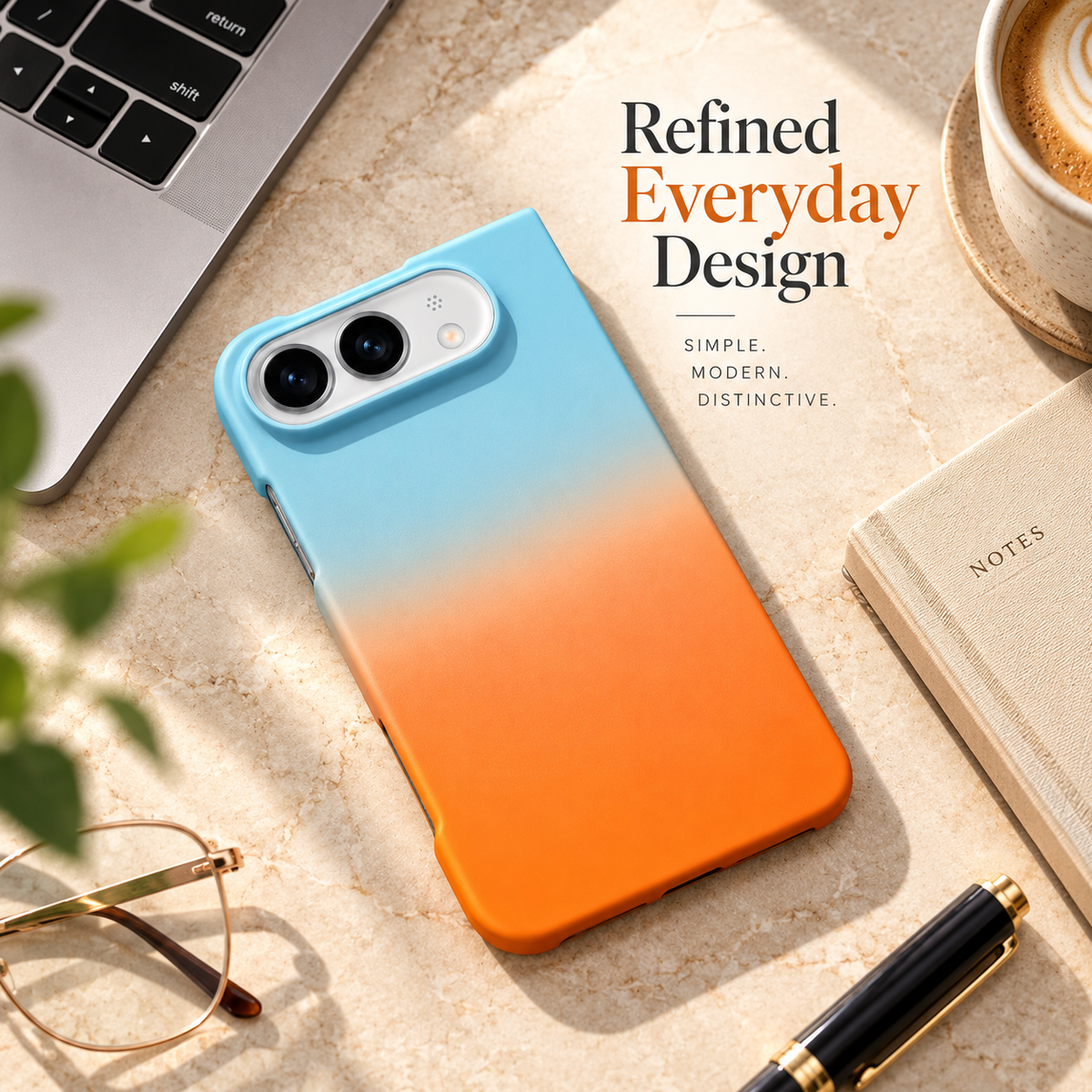 Premium iPhone Case Luxury Classic Gradient Dopamine Color Shockproof Folding Hard Back Slim Protective Anti Scratch Durable Stylish Phone Cover Case
