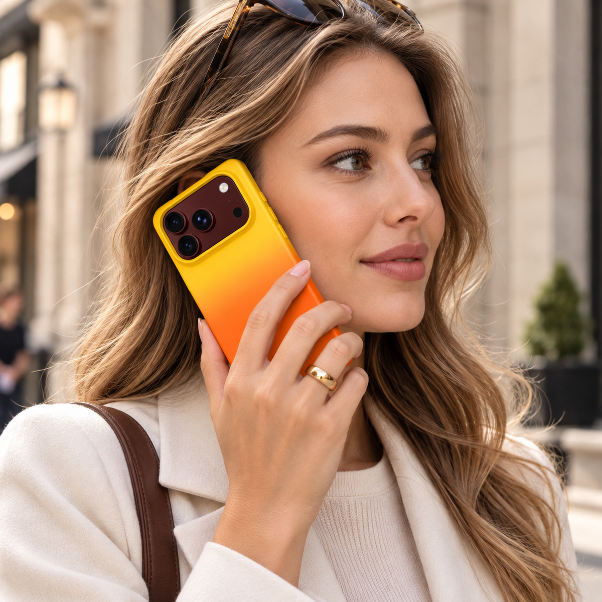 Premium iPhone Case Luxury Classic Gradient Dopamine Color Shockproof Folding Hard Back Slim Protective Anti Scratch Durable Stylish Phone Cover Case