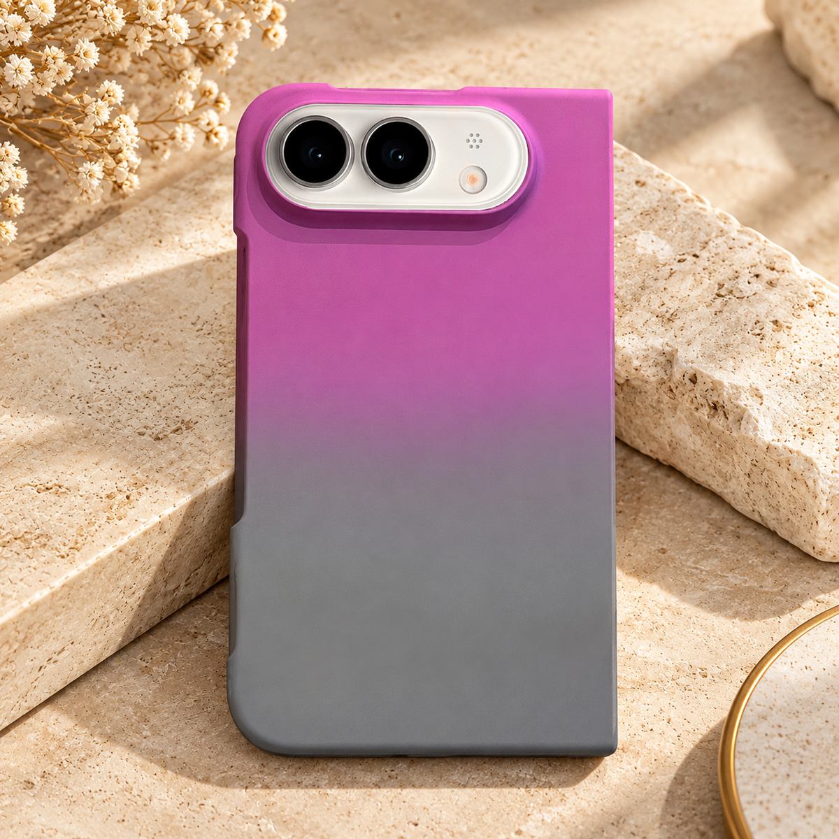 Premium iPhone Case Luxury Classic Gradient Dopamine Color Shockproof Folding Hard Back Slim Protective Anti Scratch Durable Stylish Phone Cover Case