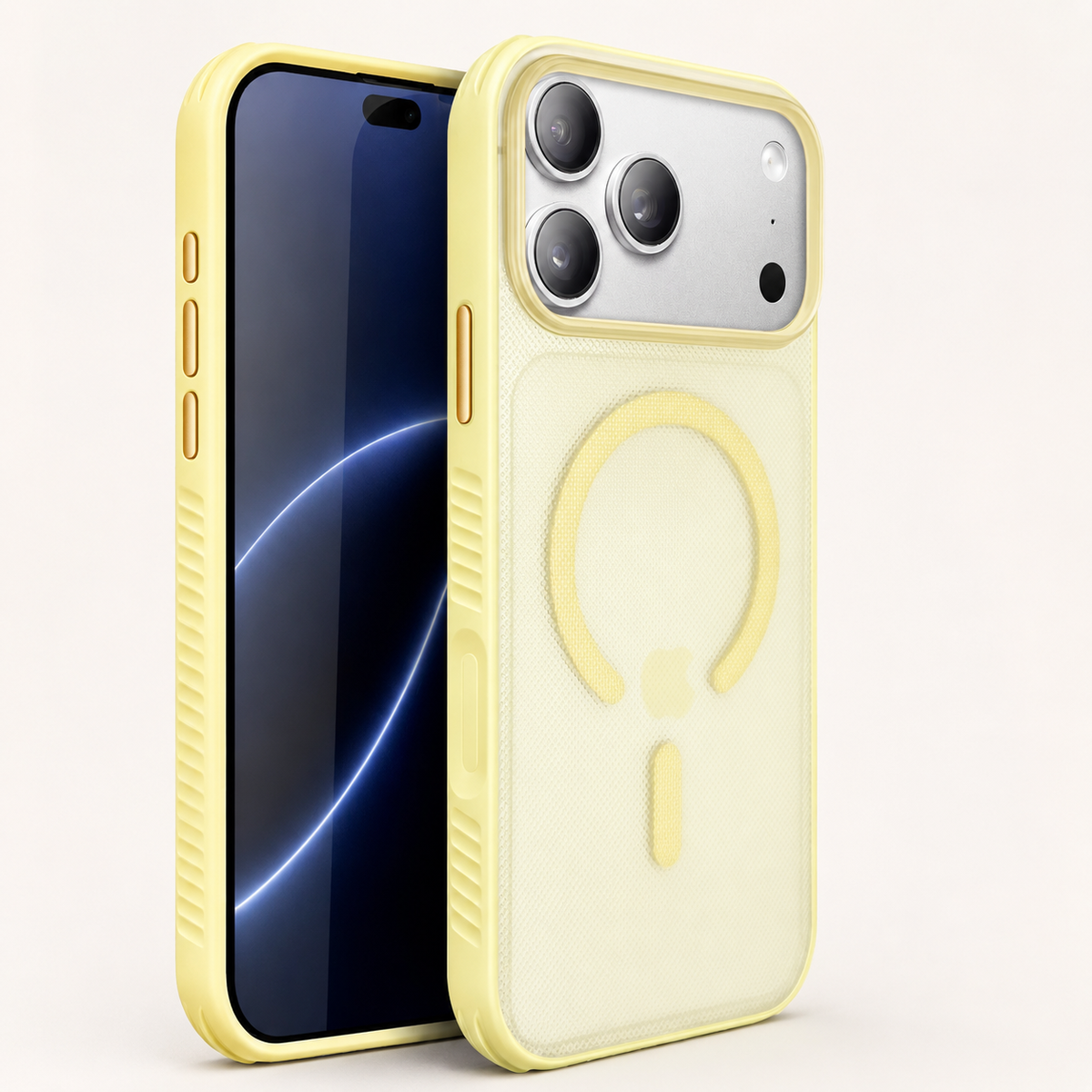 Premium iPhone Case Luxury Clear Matte Dotted Textured Bumper MagSafe Magnetic Shockproof Anti Drop Slim Non Slip Durable Protective Phone Cover Shell Case