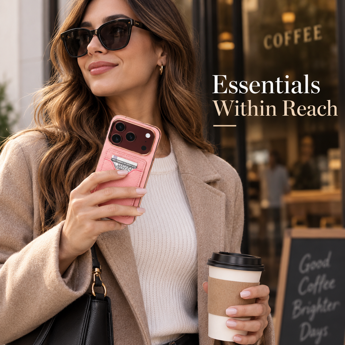 Premium iPhone Case Luxury Electroplating Matte Card Slot Holder Screen Protector Foldable Cover Shockproof Slim Durable Full Protective Phone Cover Case