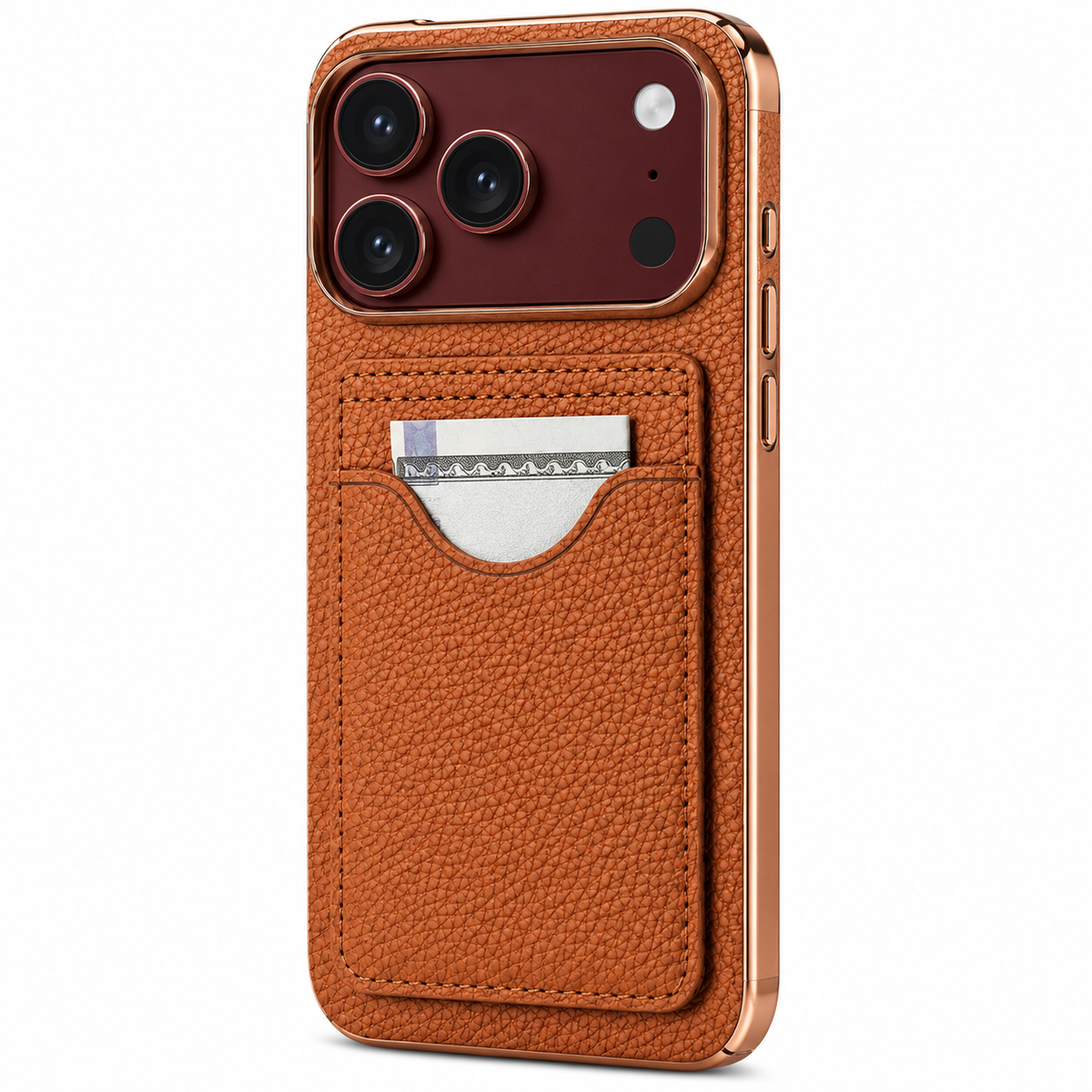 Premium iPhone Case Luxury Electroplating Matte Card Slot Holder Screen Protector Foldable Cover Shockproof Slim Durable Full Protective Phone Cover Case