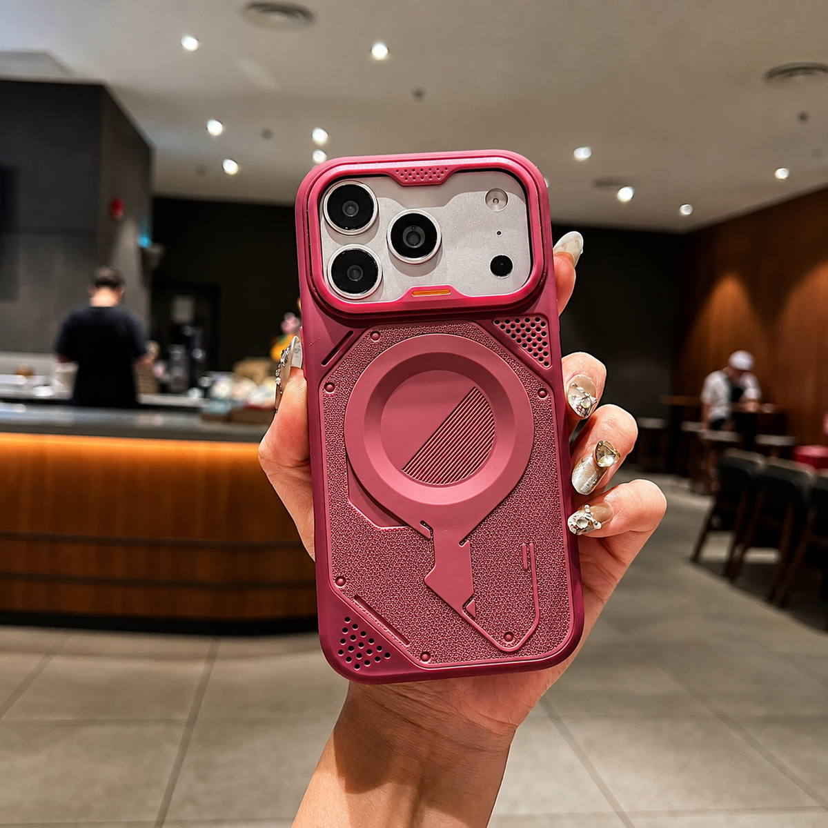 Premium iPhone Case Luxury Hybrid Bumper Armor MagSafe Magnetic Matte Rugged Shockproof Anti Drop Slim Durable Tough Protective Back Phone Cover Shell Case