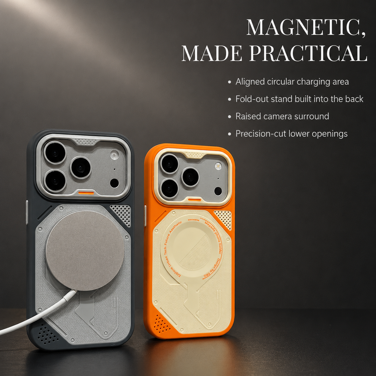 Premium iPhone Case Luxury Hybrid Bumper Armor MagSafe Magnetic Matte Rugged Shockproof Anti Drop Slim Durable Tough Protective Back Phone Cover Shell Case