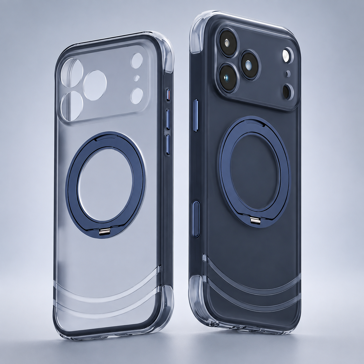 Premium iPhone Case Luxury MagSafe 360 Rotating Kickstand Skin Feel AI Key Cover Shockproof Anti Drop Slim Fit Non Slip Durable Protective Phone Cover Case