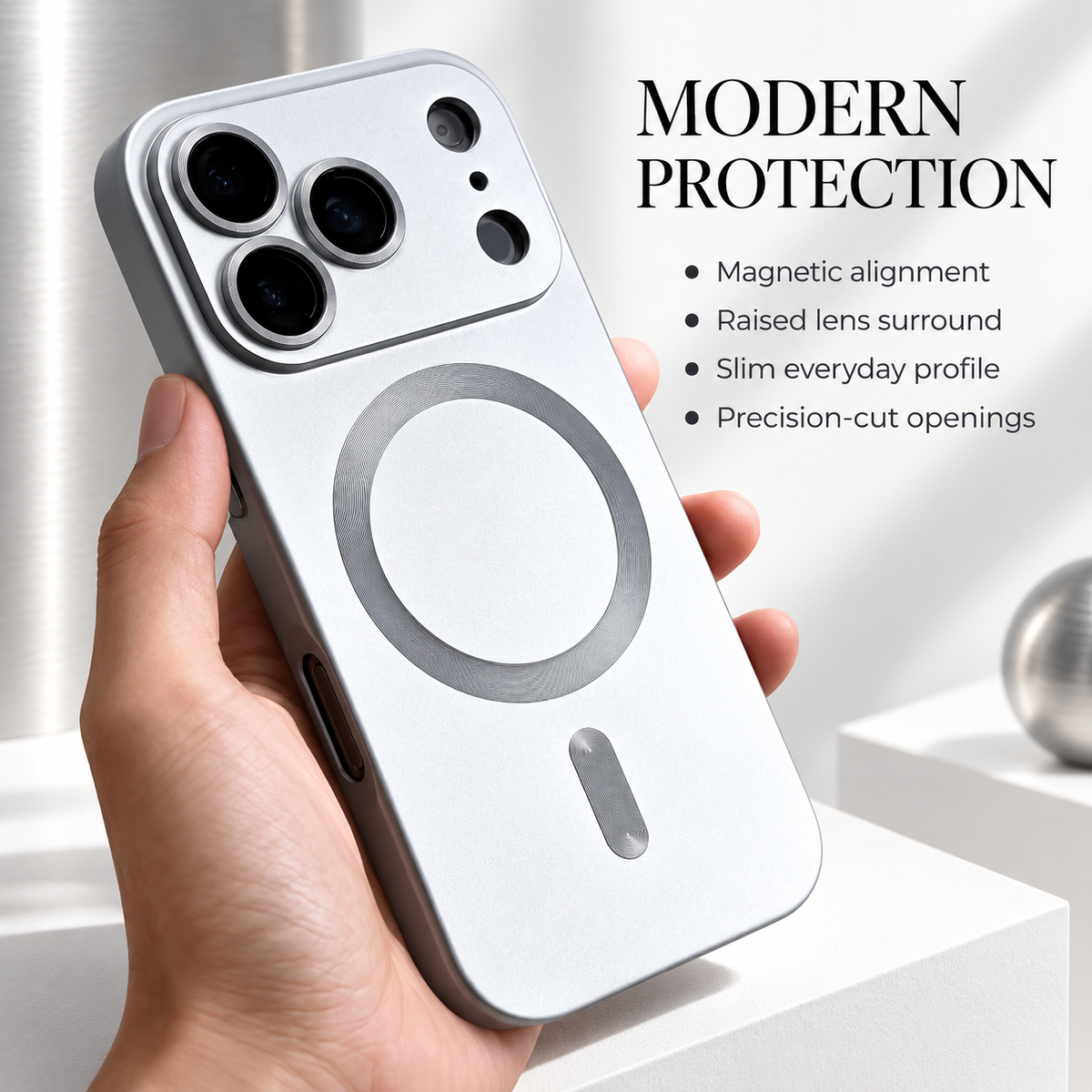 Premium iPhone Case Luxury Matte Soft TPU MagSafe Magnetic Metallic Lens Protection Shockproof Slim Non Slip Anti Scratch Durable Protective Phone Cover Case