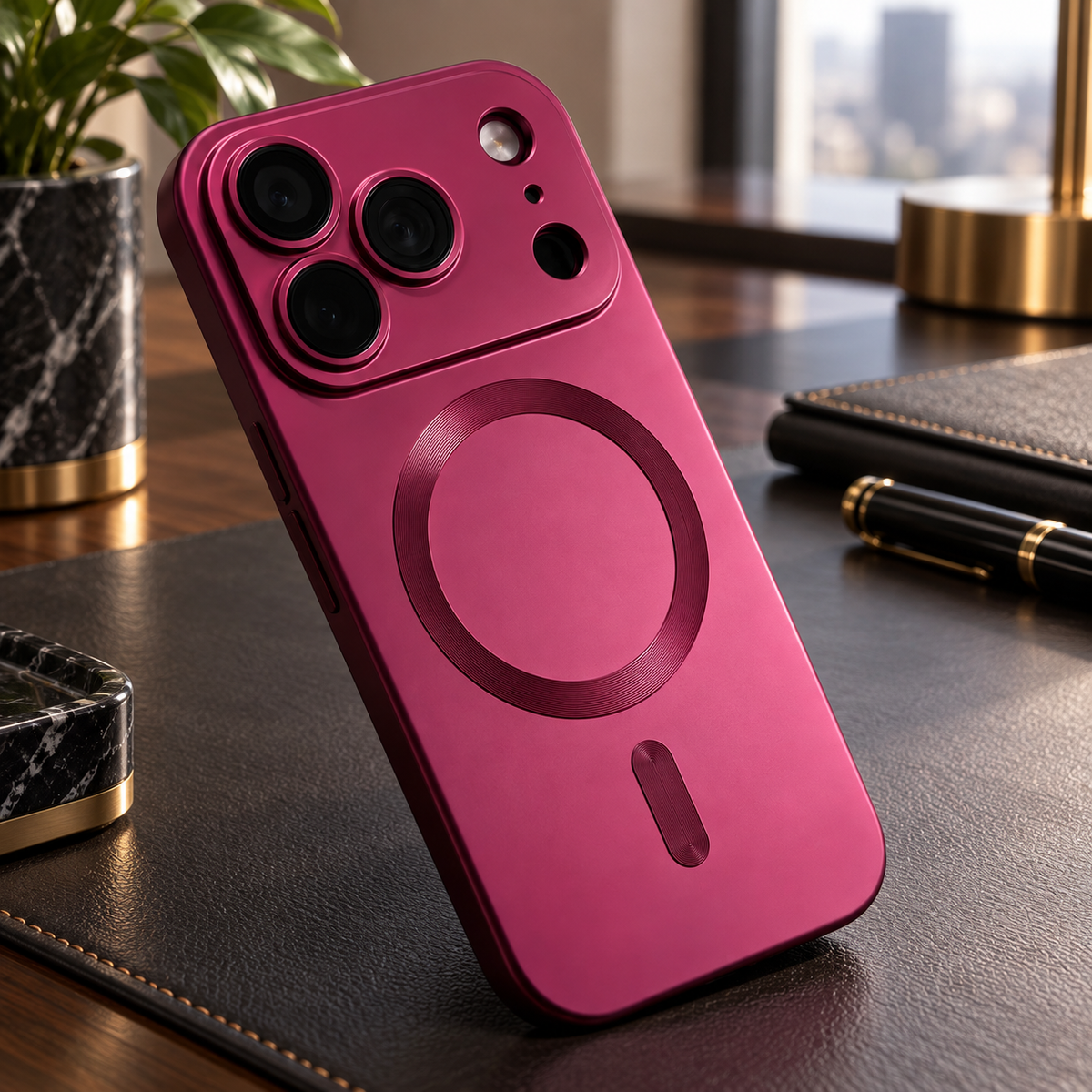 Premium iPhone Case Luxury Matte Soft TPU MagSafe Magnetic Metallic Lens Protection Shockproof Slim Non Slip Anti Scratch Durable Protective Phone Cover Case