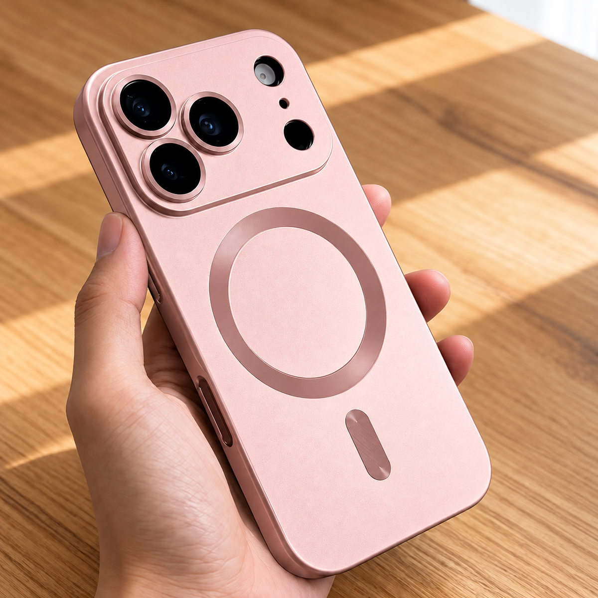 Premium iPhone Case Luxury Matte Soft TPU MagSafe Magnetic Metallic Lens Protection Shockproof Slim Non Slip Anti Scratch Durable Protective Phone Cover Case