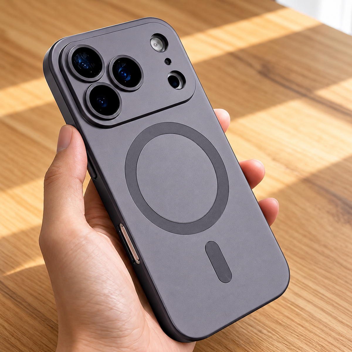 Premium iPhone Case Luxury Matte Soft TPU MagSafe Magnetic Metallic Lens Protection Shockproof Slim Non Slip Anti Scratch Durable Protective Phone Cover Case