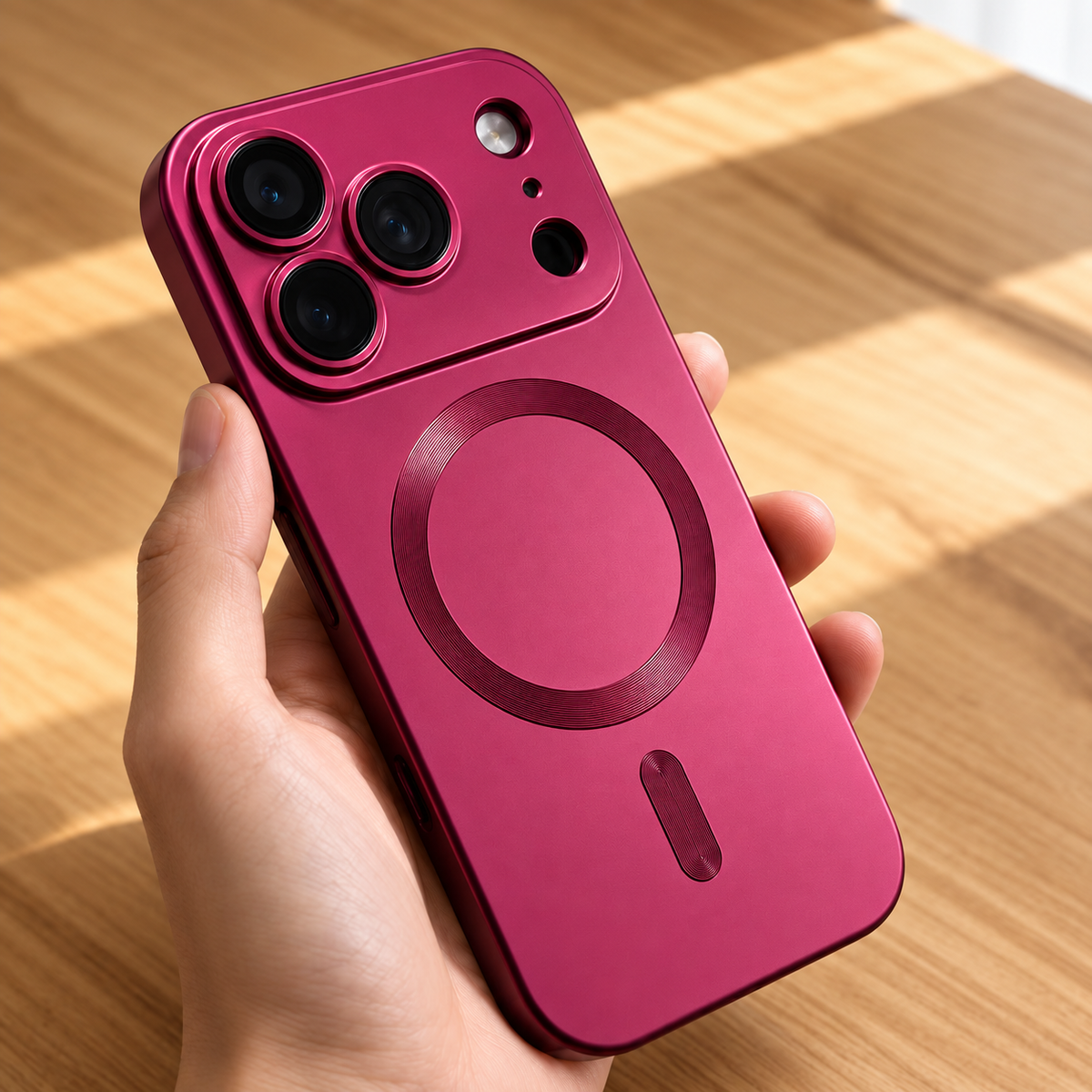 Premium iPhone Case Luxury Matte Soft TPU MagSafe Magnetic Metallic Lens Protection Shockproof Slim Non Slip Anti Scratch Durable Protective Phone Cover Case