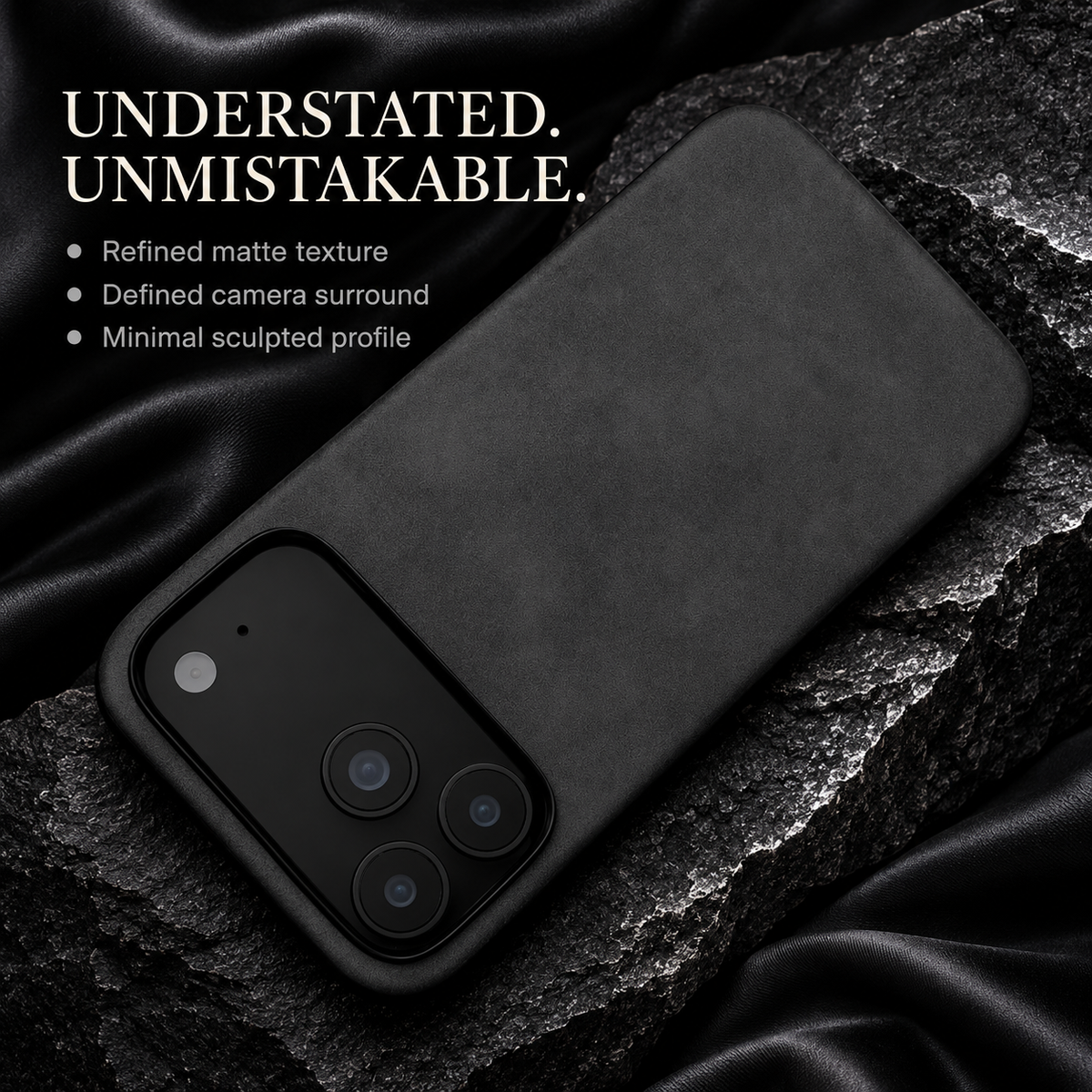 Premium iPhone Case Luxury Retro Leather Matte Smooth Skin Feel Soft Touch Shockproof Slim Non Slip Anti Scratch Durable Protective Phone Back Cover Case