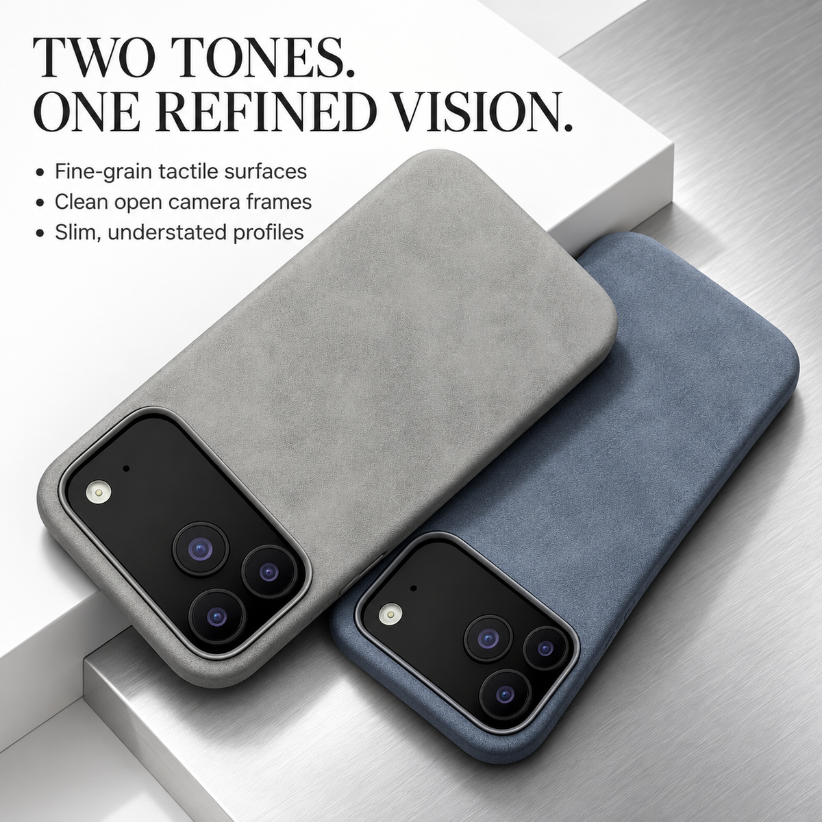 Premium iPhone Case Luxury Retro Leather Matte Smooth Skin Feel Soft Touch Shockproof Slim Non Slip Anti Scratch Durable Protective Phone Back Cover Case