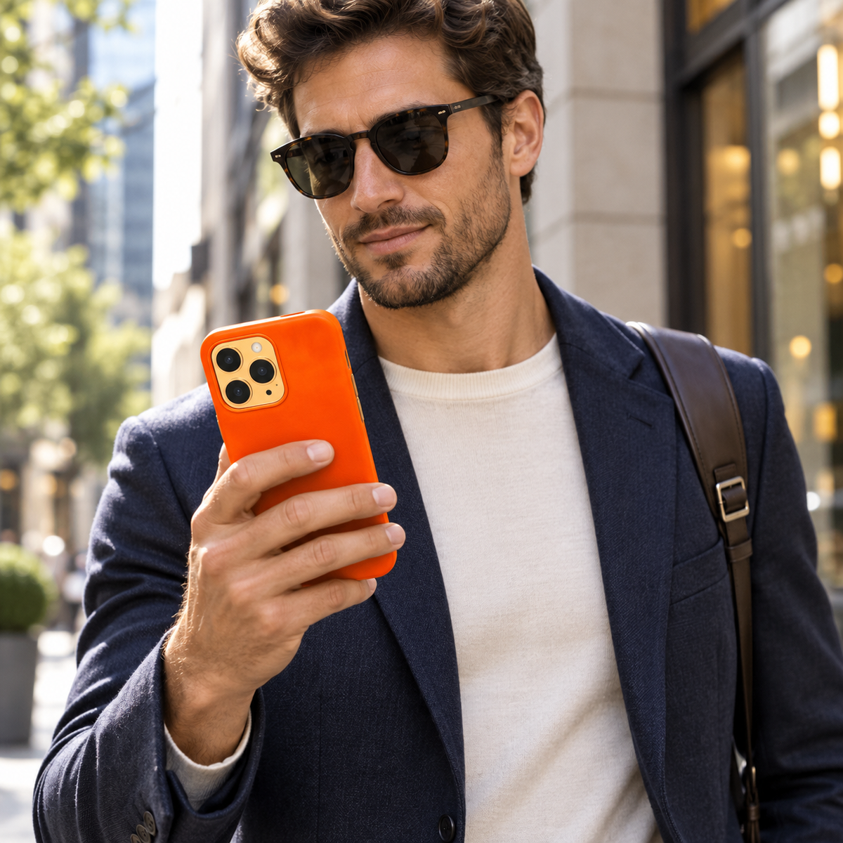 Premium iPhone Case Luxury Retro Leather Matte Smooth Skin Feel Soft Touch Shockproof Slim Non Slip Anti Scratch Durable Protective Phone Back Cover Case