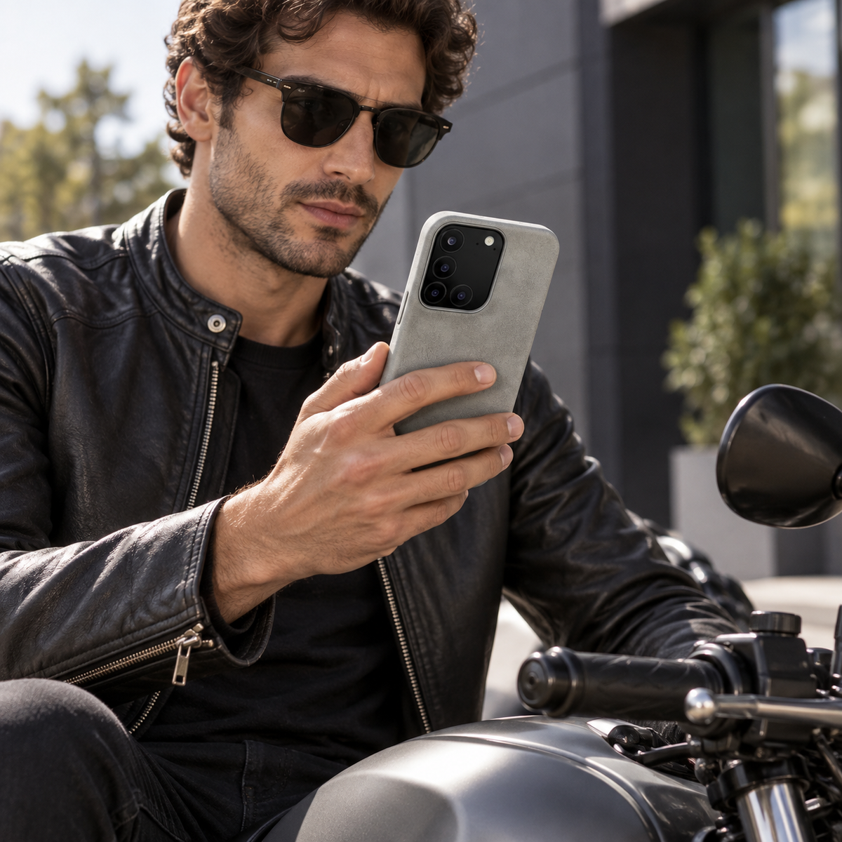 Premium iPhone Case Luxury Retro Leather Matte Smooth Skin Feel Soft Touch Shockproof Slim Non Slip Anti Scratch Durable Protective Phone Back Cover Case